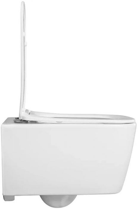 Комплект унитаза Aquatek Либра New AQ1148N-00 с инсталляцией Charus City CR.200.21.01 с сиденьем Микролифт и клавишей смыва Хром глянцевый