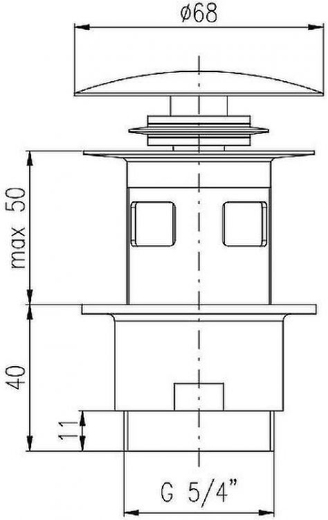Донный клапан Rav Slezak MD0784B click-clack Белый