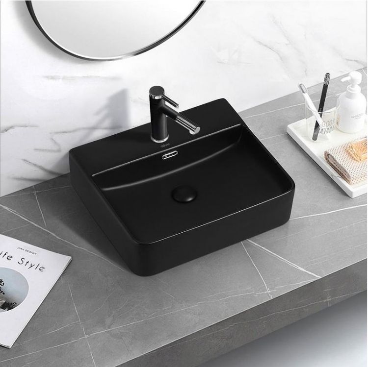 Раковина Abber Rechteck 50 AC2203MB Черная матовая