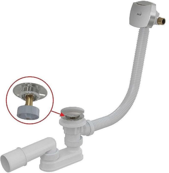 Слив-перелив Alcaplast A508CKM Click-Clack Хром