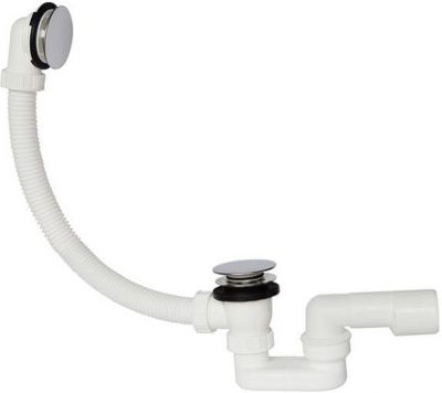 Слив-перелив PlastBrno EVK0150 Click-Clack Хром Белый