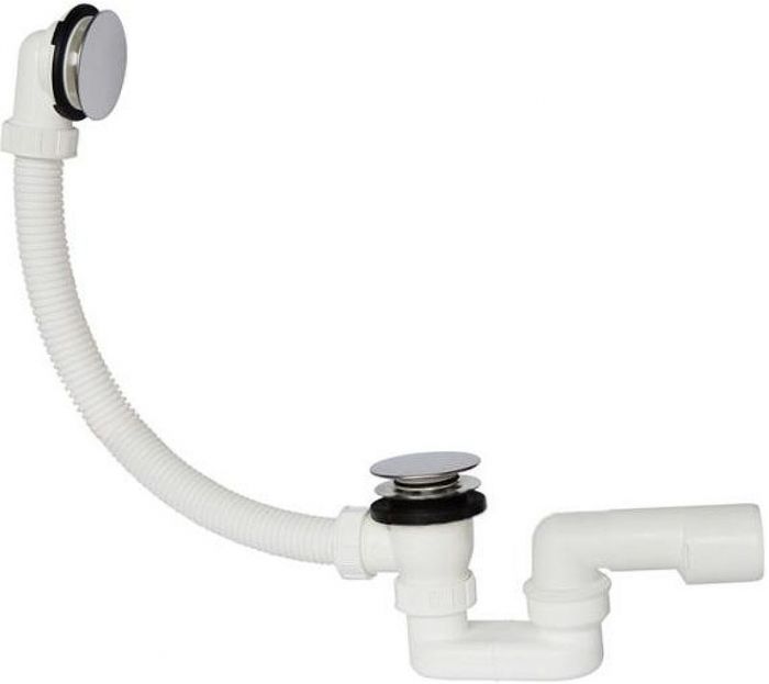 Слив-перелив PlastBrno EVK0150 Click-Clack Хром Белый