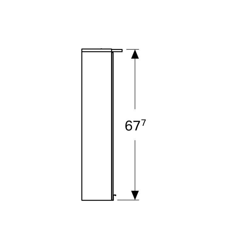 Зеркальный шкафчик Geberit Option BASIC с подсветкой 50х67.5х14 [500.257.00.1]