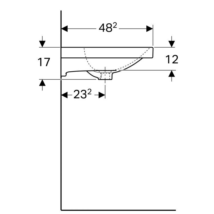 Раковина Geberit Acanto, 500.621.01.2