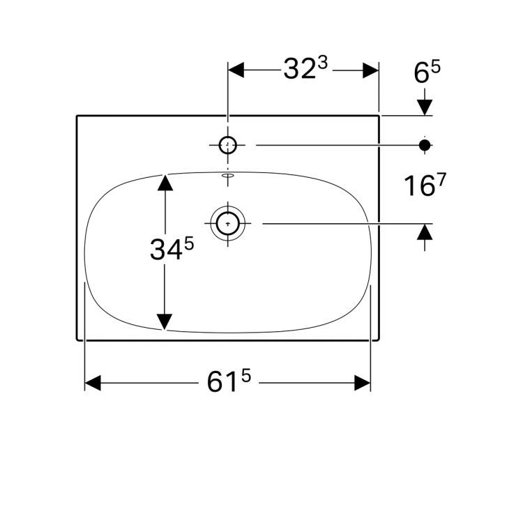 Раковина Geberit Acanto, 500.621.01.2