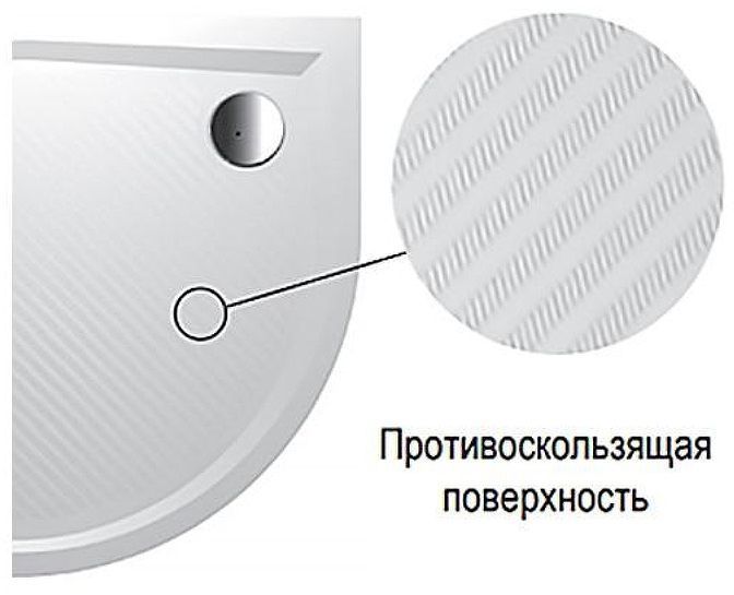 Душевой поддон из искусственного камня Riho Kolping 90x90 D004002005 (DB1400500000000) Белый с антискользящим покрытием