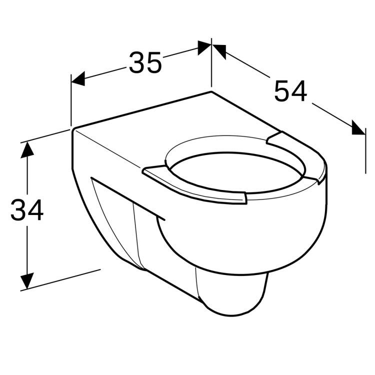 Унитаз подвесной Geberit Renova Nr.1, 203045000