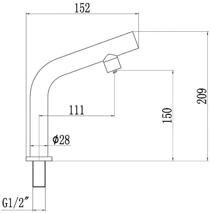 Кран для одного типа воды Fmark FS12212 цвет Сатин Кран для одного типа воды Fmark FS12212 цвет Сатин