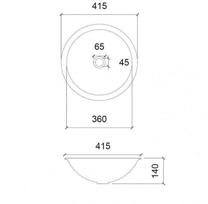 Раковина-чаша Abber Glas 42 AK2302 прозрачная