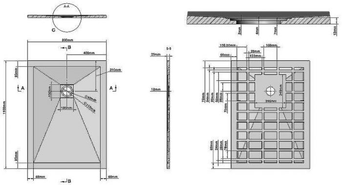 Душевой поддон из искусственного камня Grossman Strong 110x80 GR-S180110Q Белый