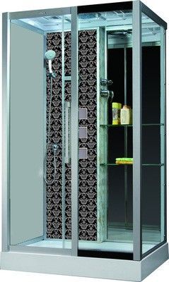 Душевая кабина Niagara Lux 7713B L серебристый матовый, черный