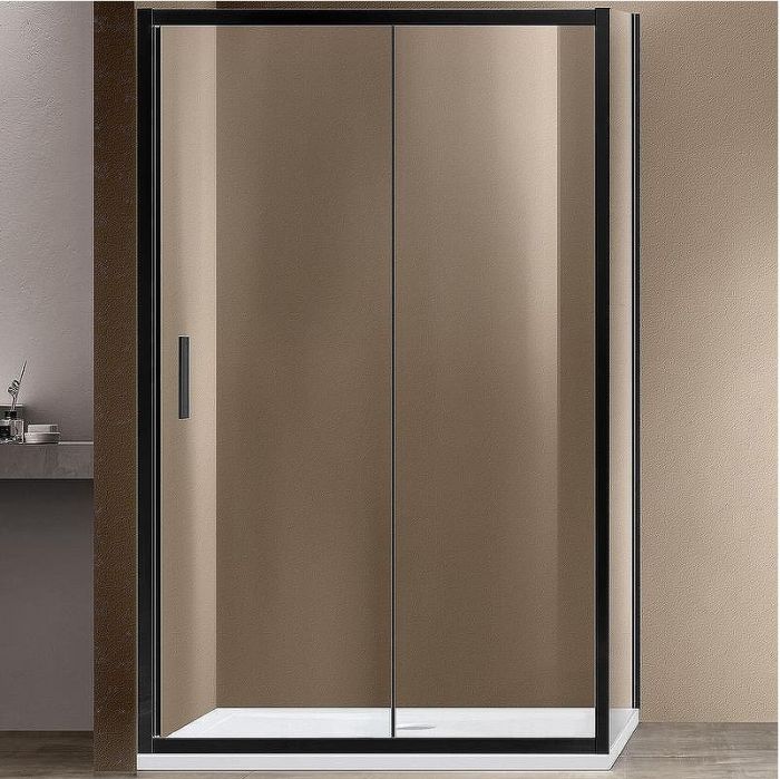 Душевой уголок Vincea Garda 140х80 VSR-1G8014CLB профиль Черный стекло прозрачное
