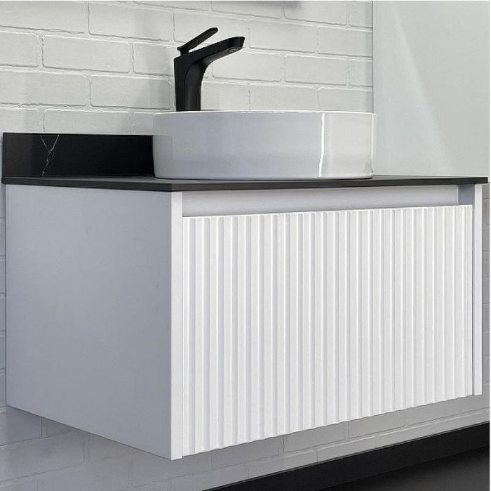 Тумба с раковиной Comforty Марсель 75 00-00012270 подвесная Белая