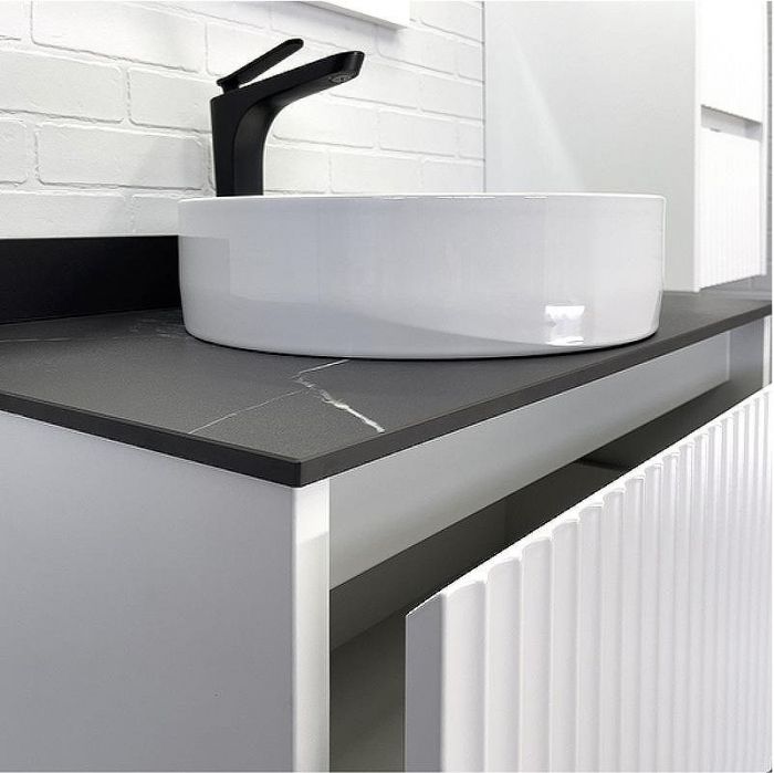 Тумба с раковиной Comforty Марсель 75 00-00012270 подвесная Белая