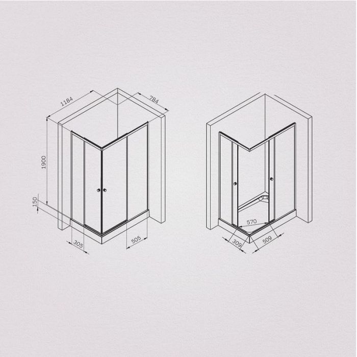 Душевой уголок AM.PM X-Joy 120х80 W94G-403-12080-BT профиль Черный матовый стекло прозрачное