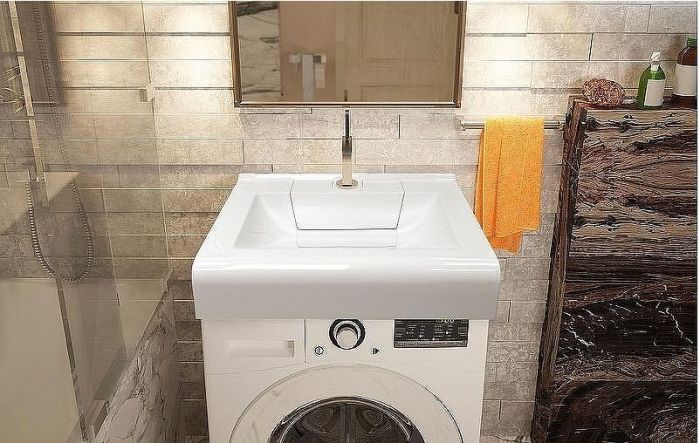 Раковина Azario Mario 60 CS00078506 на стиральную машину Белая