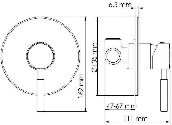 Смеситель для душа WasserKRAFT Gollach 3351 Черный матовый