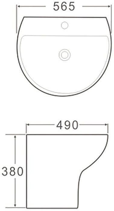 Раковина SantiLine 57 SL-4020 Белая