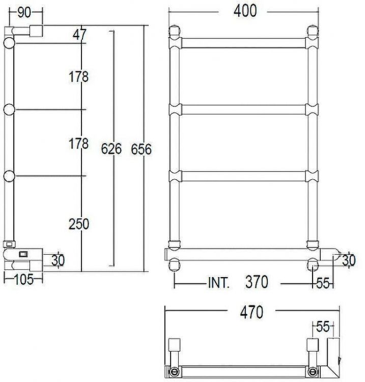 Электрический полотенцесушитель Margaroli Sole 542-4 BOX 5423704GONB Золото Электрический полотенцесушитель Margaroli Sole 542-4 BOX 5423704GONB Золото