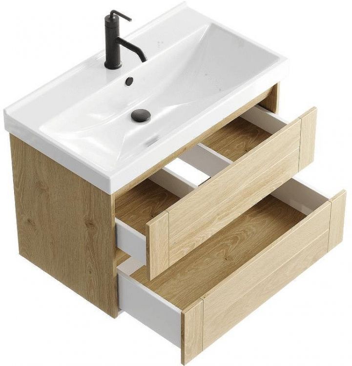 Тумба под раковину Aqwella Astrid 80 AST0108DD подвесная Дуб Давос