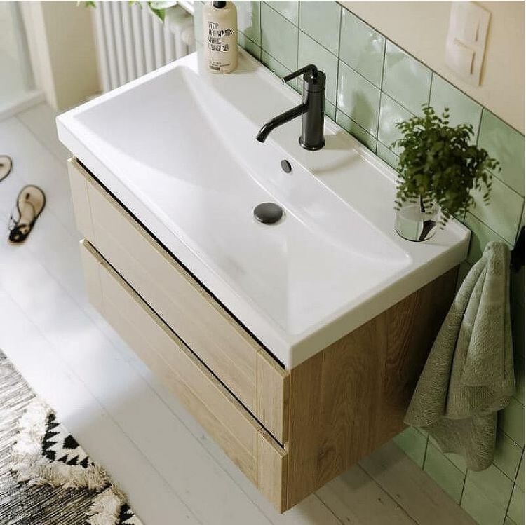 Тумба под раковину Aqwella Astrid 80 AST0108DD подвесная Дуб Давос