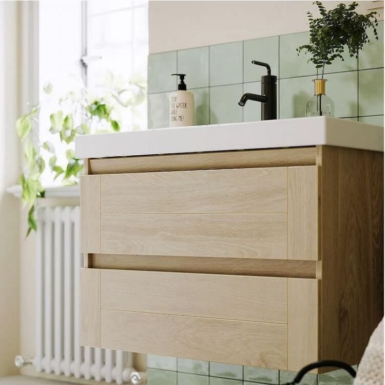 Тумба под раковину Aqwella Astrid 80 AST0108DD подвесная Дуб Давос