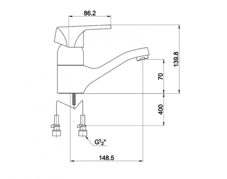Смеситель для раковины Timo Nordic 0151-15F chrome