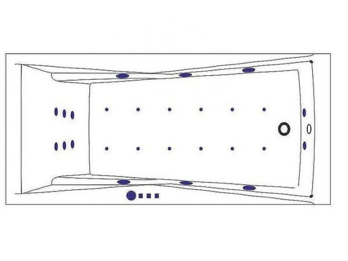 Акриловая ванна Whitecross Palace 180х80 0104.180080.100.ULTRA.WH с гидромассажем