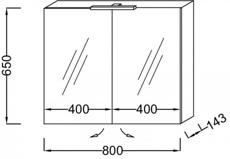 Зеркальный шкаф Jacob Delafon 80 см EB1364-E10, квебекский дуб Зеркальный шкаф Jacob Delafon 80 см EB1364-E10, квебекский дуб