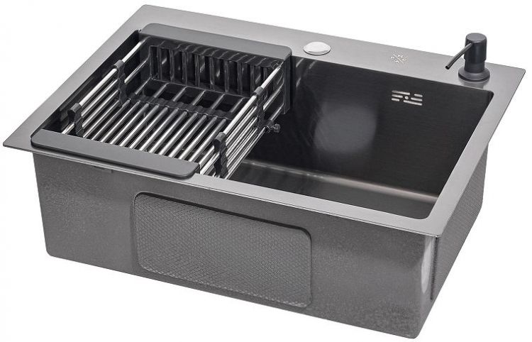 Кухонная мойка Ростовская Мануфактура Сантехники 58 MR-5843BL Графит Кухонная мойка Ростовская Мануфактура Сантехники 58 MR-5843BL Графит