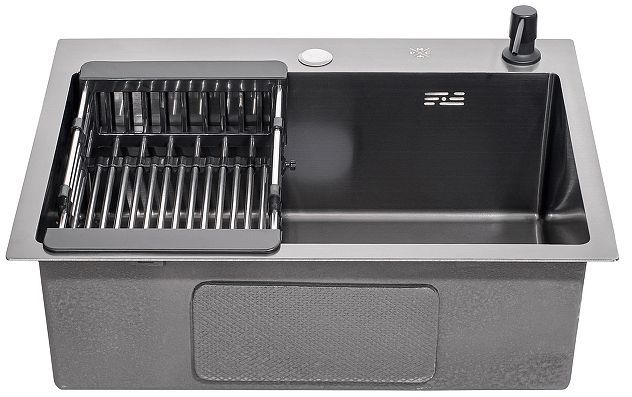 Кухонная мойка Ростовская Мануфактура Сантехники 58 MR-5843BL Графит Кухонная мойка Ростовская Мануфактура Сантехники 58 MR-5843BL Графит