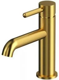 Смеситель для раковины Grocenberg GB2099GL Золото брашированное