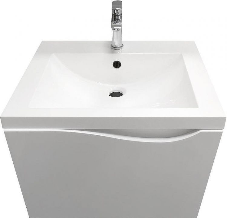 Тумба под раковину 1MarKa Этюд 58П Белая глянцевая
