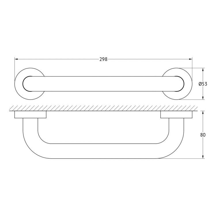 Поручень ?25 mm/30 см HAR 042