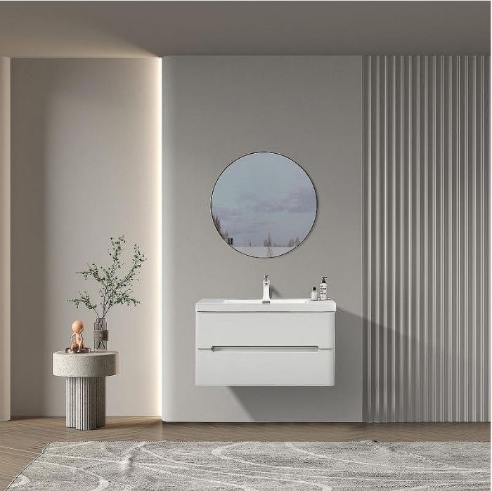 Тумба с раковиной Parly Spa River 60 River60 10102 подвесная Лилейно-белая