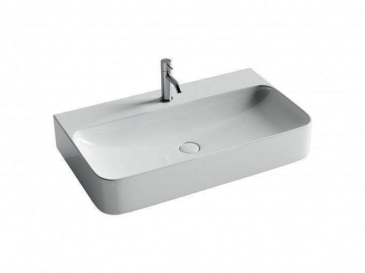 Умывальник CERAMICANOVA AURA с 1 отверстием для смесителя, без перелива CN2006 Умывальник CERAMICANOVA AURA с 1 отверстием для смесителя, без перелива CN2006