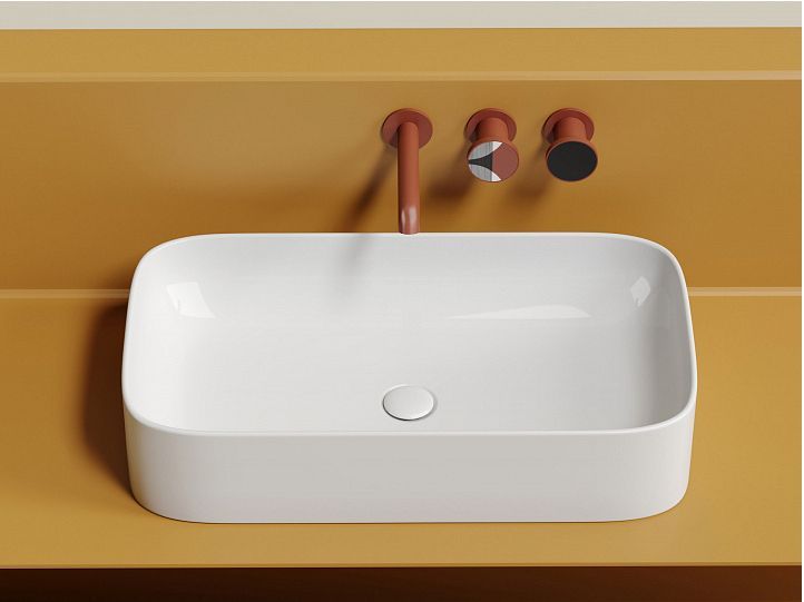 Умывальник CERAMICANOVA Element чаша накладная прямоугольная CN6054
