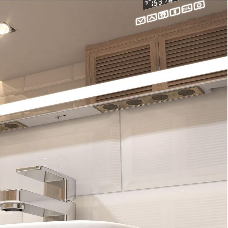 Зеркало Vigo Geometry Media Voice 120 052 с подсветкой c сенсорным выключателем и подогревом