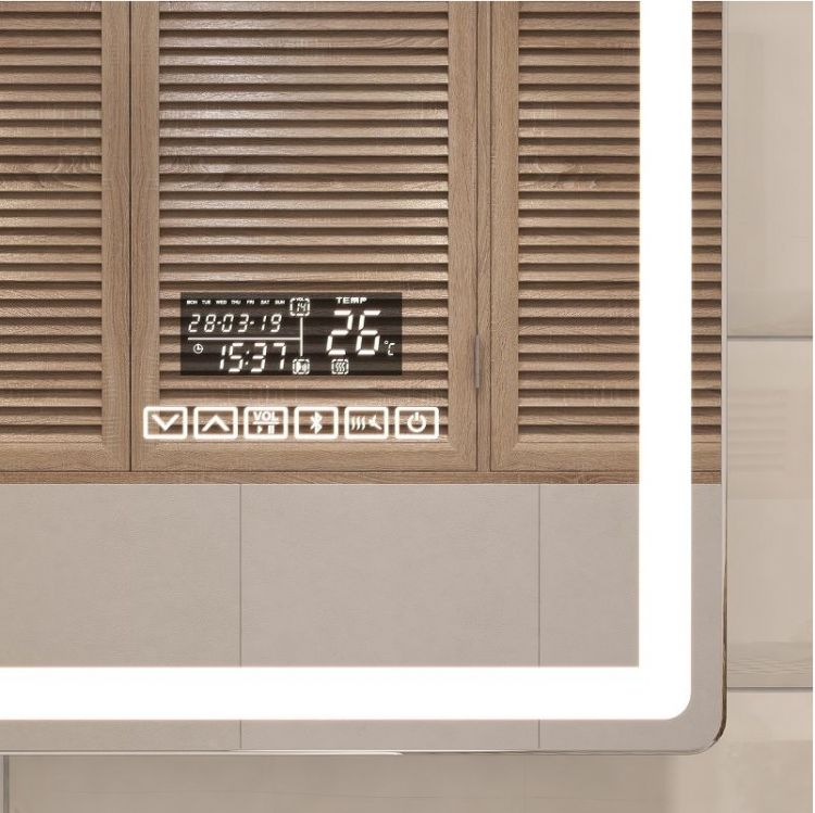 Зеркало Vigo Geometry Media Voice 120 052 с подсветкой c сенсорным выключателем и подогревом