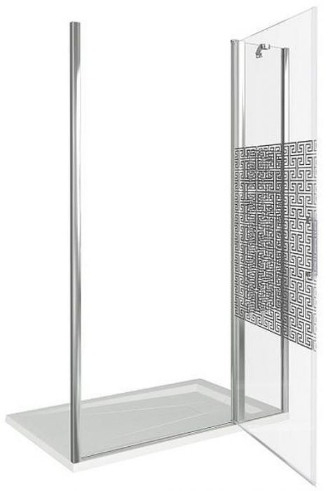 Душевая дверь Good Door Fantasy WTW-140-F-CH 140 профиль Хром стекло прозрачное с рисунком