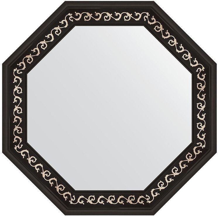 Зеркало Evoform Octagon 69х69 BY 7331 в багетной раме - Черный ардеко 81