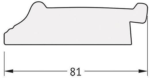 Зеркало Evoform Octagon 69х69 BY 7331 в багетной раме - Черный ардеко 81