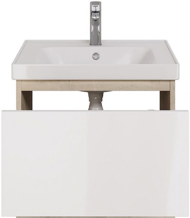 Тумба под раковину Dreja Perfecto 60 99.0811 подвесная Дуб эврика Белый