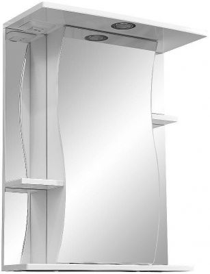 Зеркальный шкаф Stella Polar Волна Лолита 55 SP-00000042 с подсветкой Белый