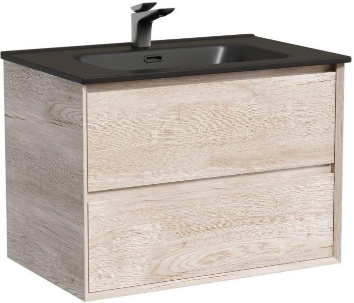 Тумба подвесная SANCOS Marmi 2.0 690х445х520 с двумя ящиками оснащенными доводчиками скрытого монтажа, дуб галифакс натуральный, MR2.070EG