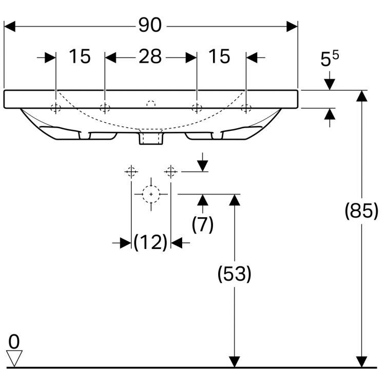 Раковина Keramag Acanto, 500.623.01.2