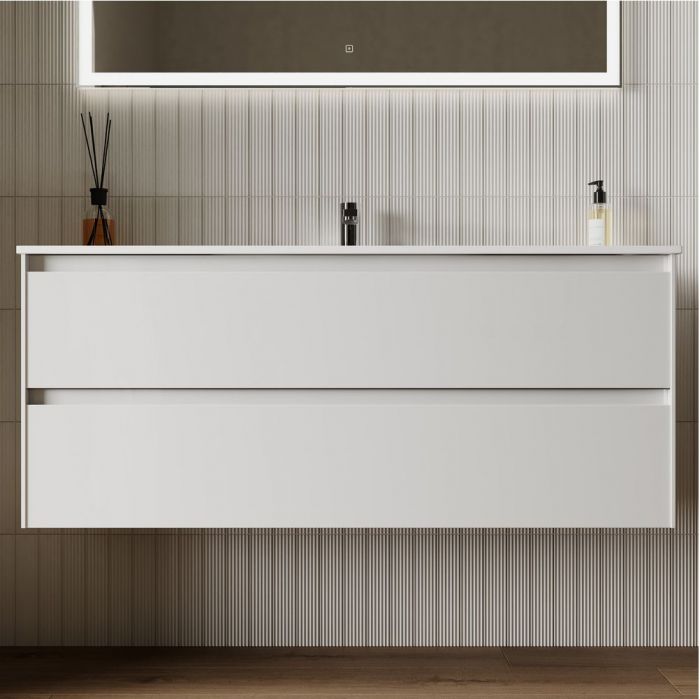 Тумба подвесная SANCOS под раковину Cento, белый глянец 1190х450х500, CN120-1W