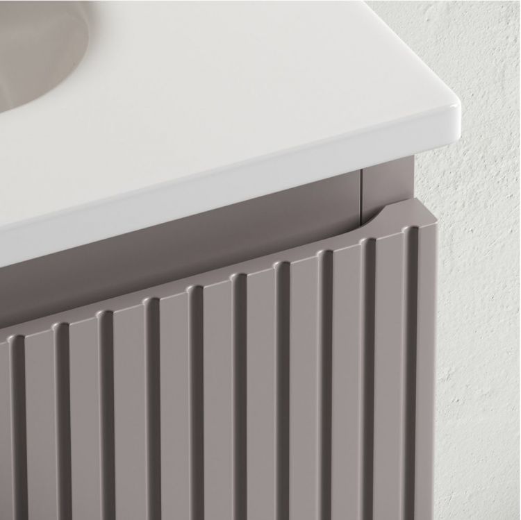 Тумба подвесная SANCOS под раковину Snob T левая, Doha Soft 995х445х500, SNT100LSM