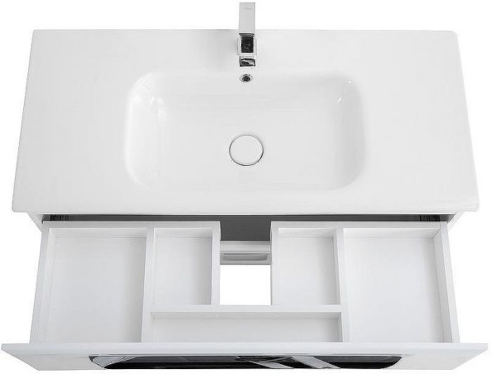 Тумба под раковину Cezares Eco-Cer 100 ECO-CER-1000-2C-SO-BL подвесная Bianco Lucido без ручек