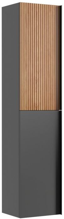 Шкаф-пенал SANCOS Delta подвесной, Дуб красный/графит 350х300х1600, PDL35GR